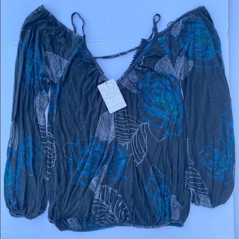 Free People 'Adelia' Print Boho Blouse Size S - Picture 2 of 4